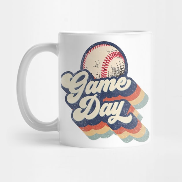 Retro Baseball Game Day Mother's Day by Wonder man 